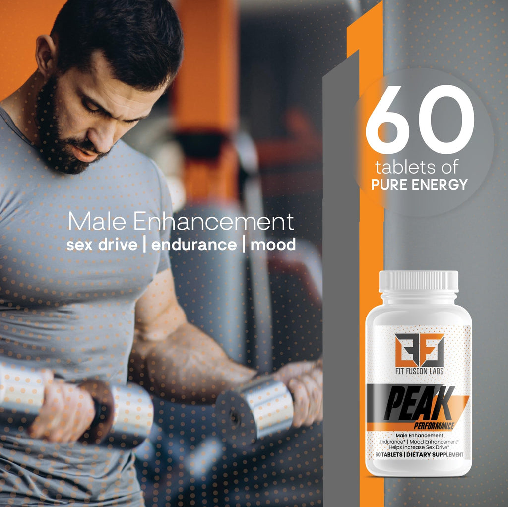 Fit Fusion Labs Peak Performance Natural Male Enhancement & Energy Booster – Tongkat Ali, Maca, Zinc & Ginseng – Supports Stamina, Strength & Recovery – 60 Tablets - TrustMedUSA