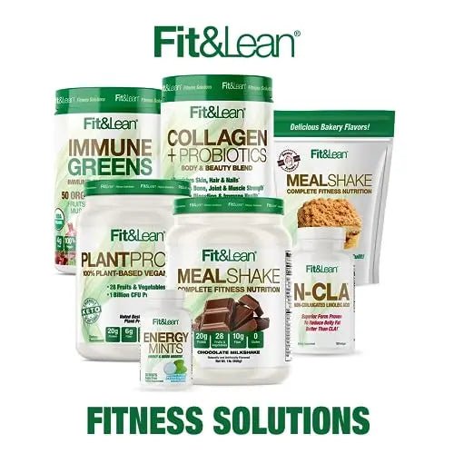Fit & Lean Meal Shake, Fat Burning Meal Replacement, Protein, Fiber, Probiotics, Vanilla - TrustMedUSA