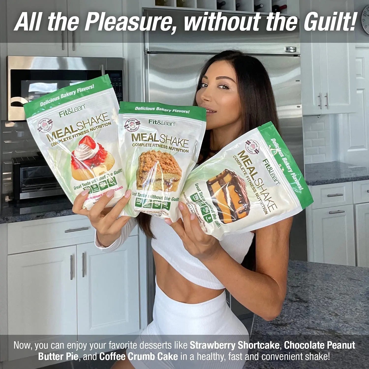 Fit & Lean Meal Shake Meal Replacement with Protein, Fiber, Probiotics and Organic Fruits - TrustMedUSA