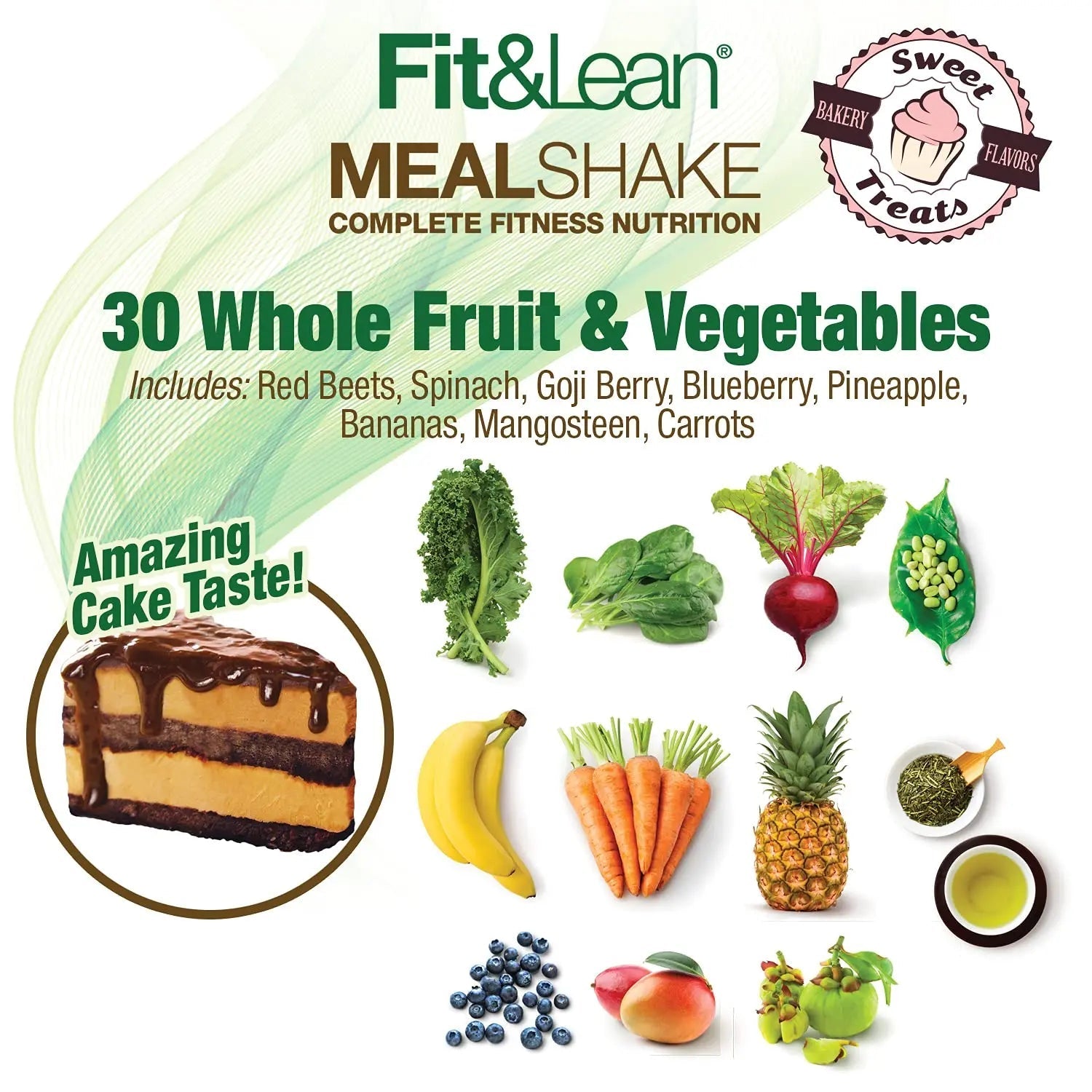 Fit & Lean Meal Shake Meal Replacement with Protein, Fiber, Probiotics and Organic Fruits - TrustMedUSA