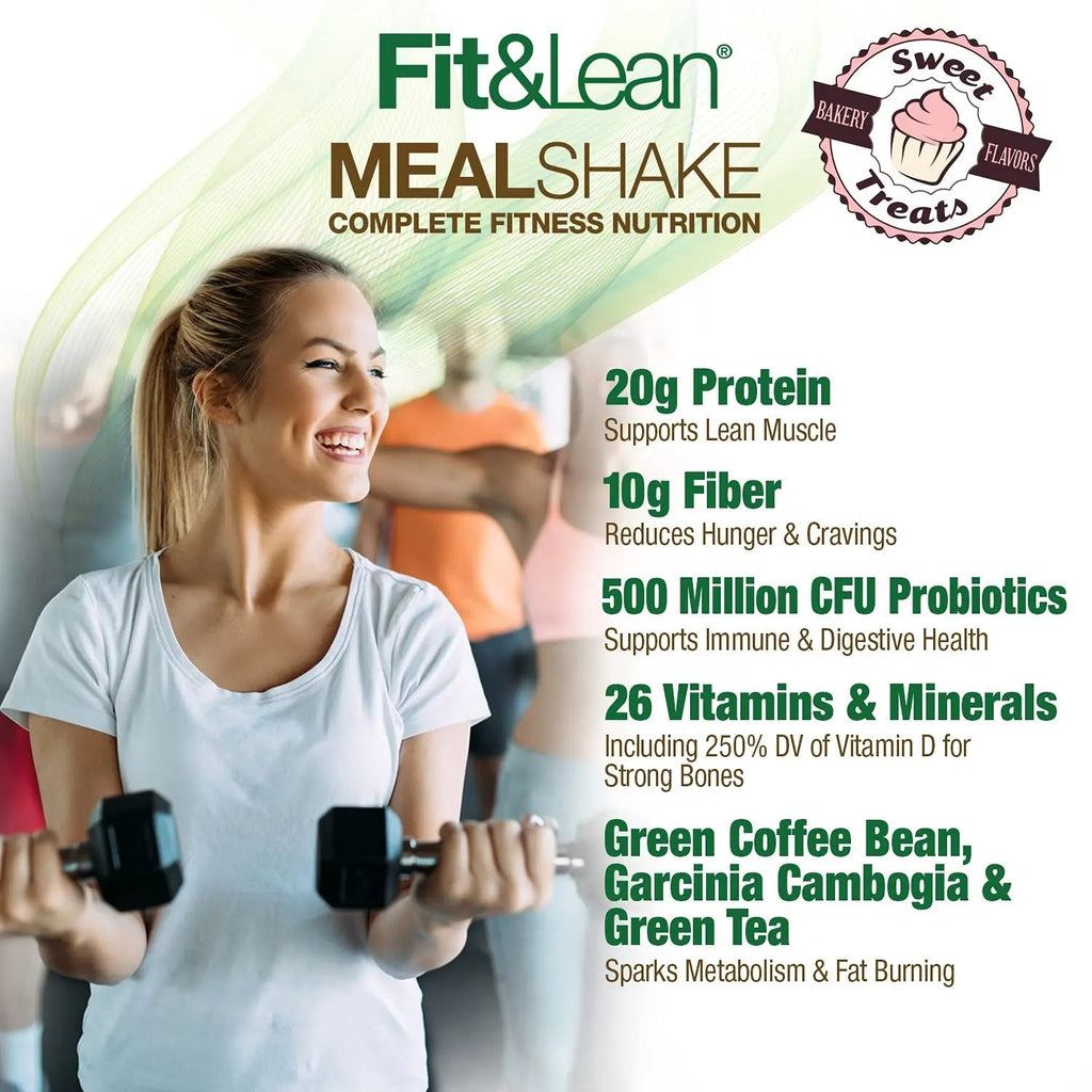 Fit & Lean Meal Shake Meal Replacement with Protein, Fiber, Probiotics and Organic Fruits - TrustMedUSA