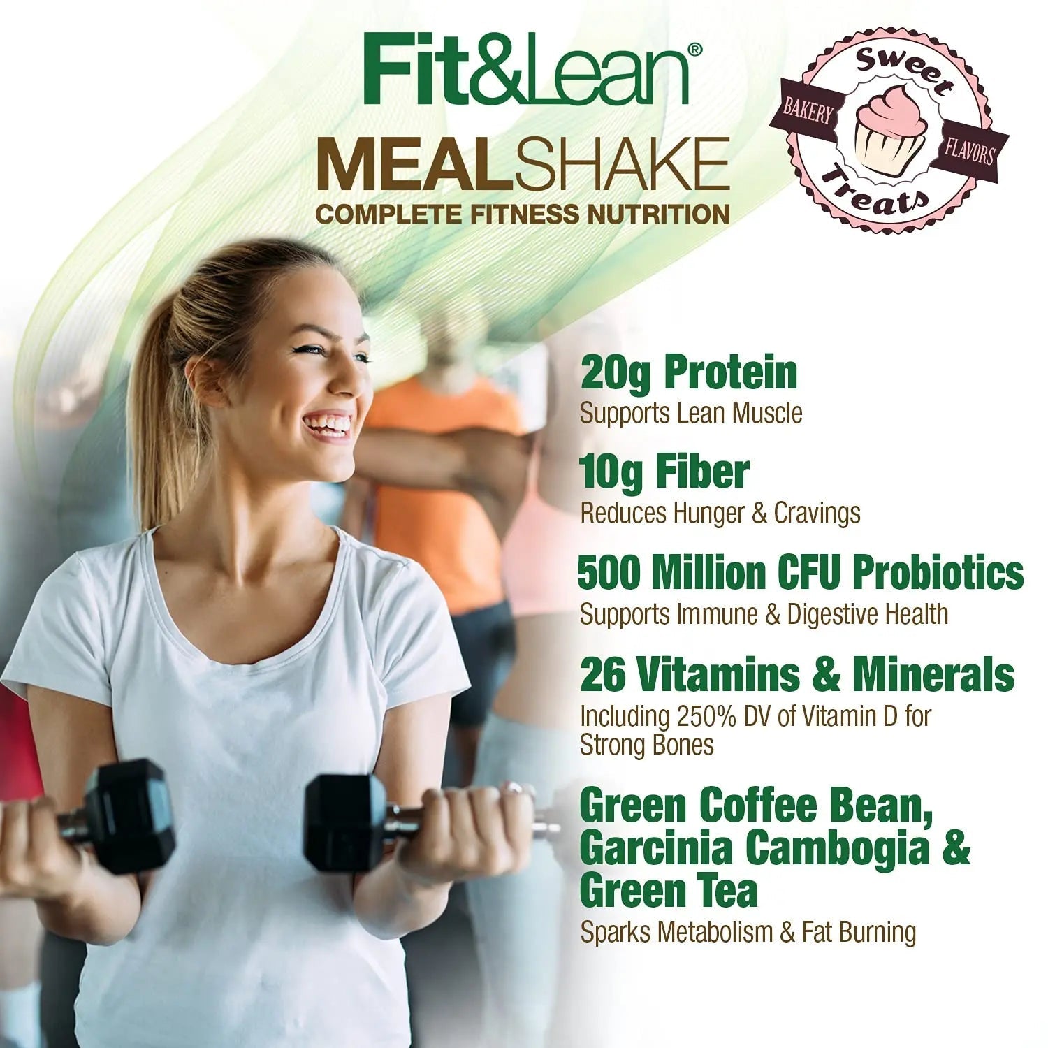 Fit & Lean Meal Shake Meal Replacement with Protein, Fiber, Probiotics and Organic Fruits - TrustMedUSA