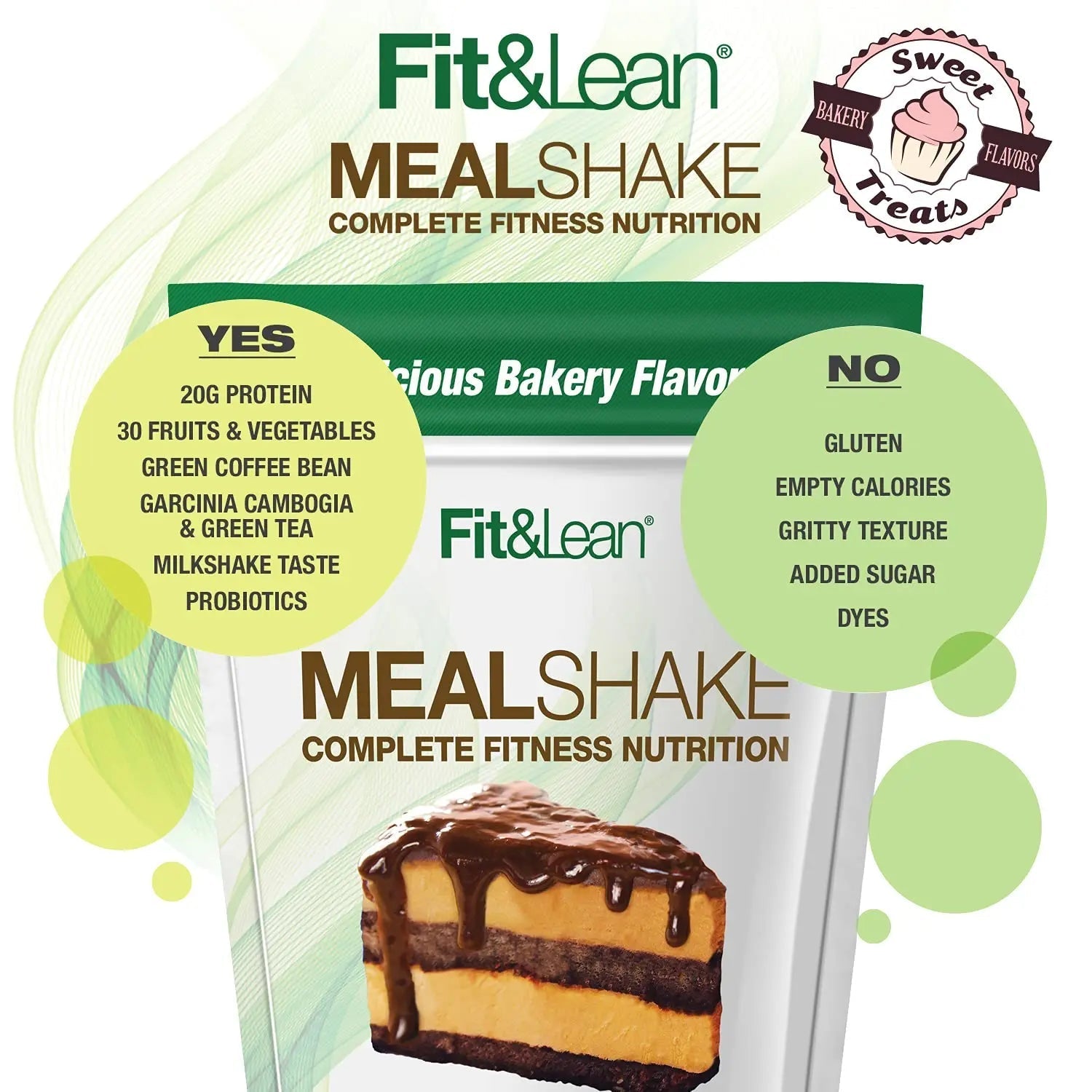 Fit & Lean Meal Shake Meal Replacement with Protein, Fiber, Probiotics and Organic Fruits - TrustMedUSA