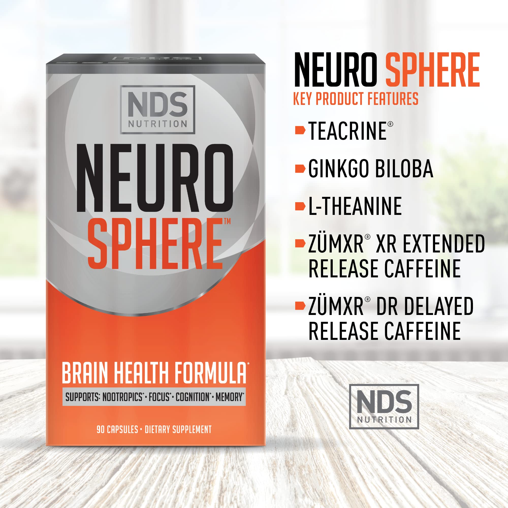 FitLife Brands Nutrition Neuro Sphere - Brain Health Formula - Nootropic, Increase Focus and Energy, Enhance Concentration, Antioxidant and Immunity Support - 90 Capsules - TrustMedUSA