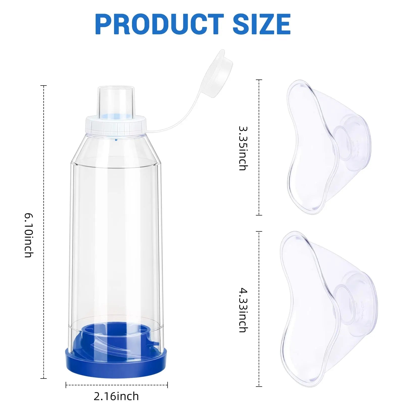 Fivepropy Handheld Spacer for Kids and Adults Includes Child Mask & Adult Blue - TrustMedUSA