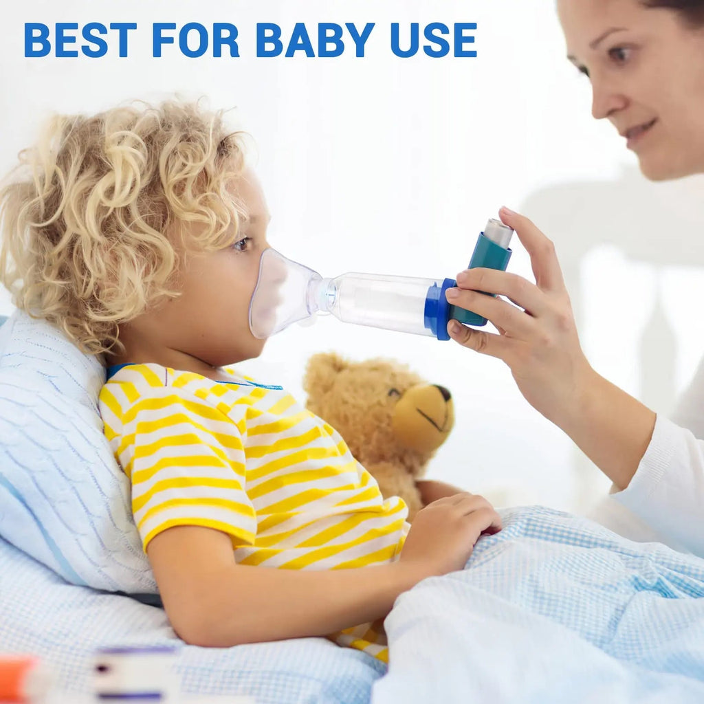 Fivepropy Handheld Spacer for Kids and Adults Includes Child Mask & Adult Blue - TrustMedUSA