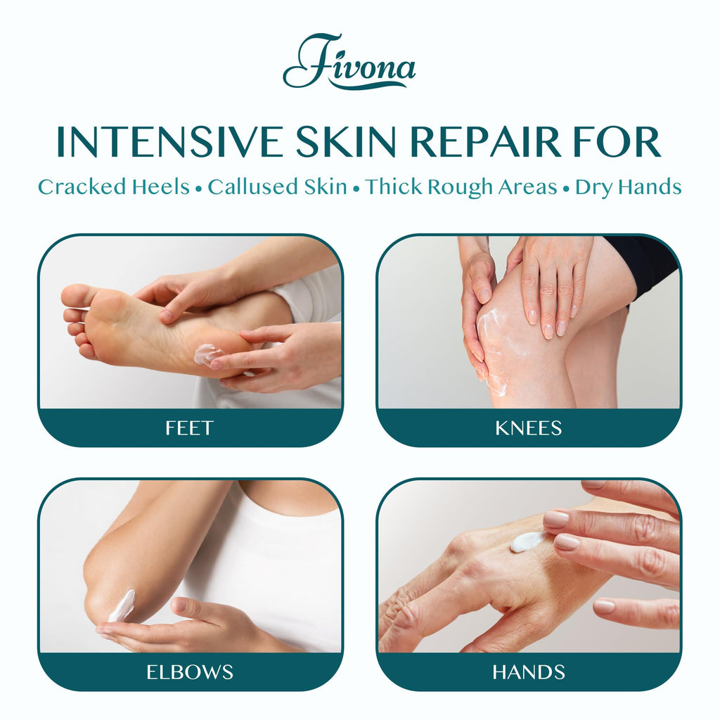 FIVONA 42% Urea Foot Cream for Thick, Rough Dry Skin - Maximum Strength Callus Softening with 2% Salicylic Acid, Tea Tree & Aloe Vera, 100g (3.5 oz) - Deep Moisturizing Foot Care - Maple Wellness Supplements