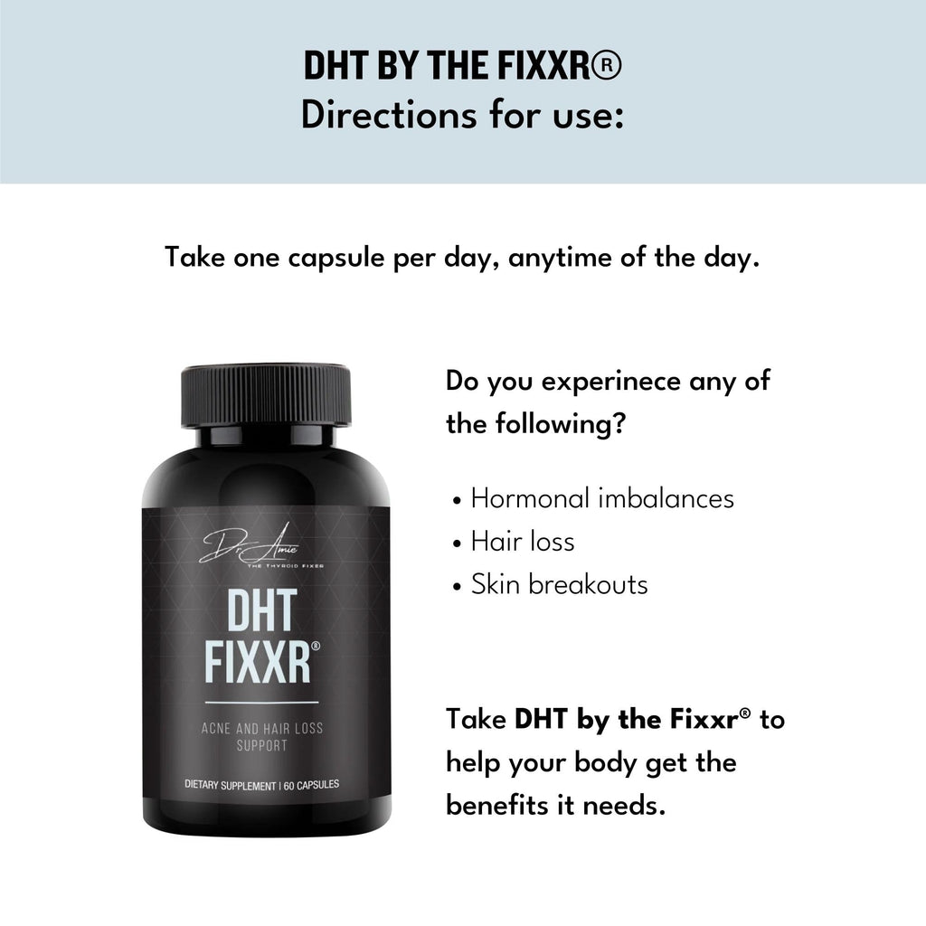 Fixxr DHT Support by Dr. Amie | with Saw Palmetto and Nettles | Acne and Hair Loss Support | 60 Capsules - TrustMedUSA