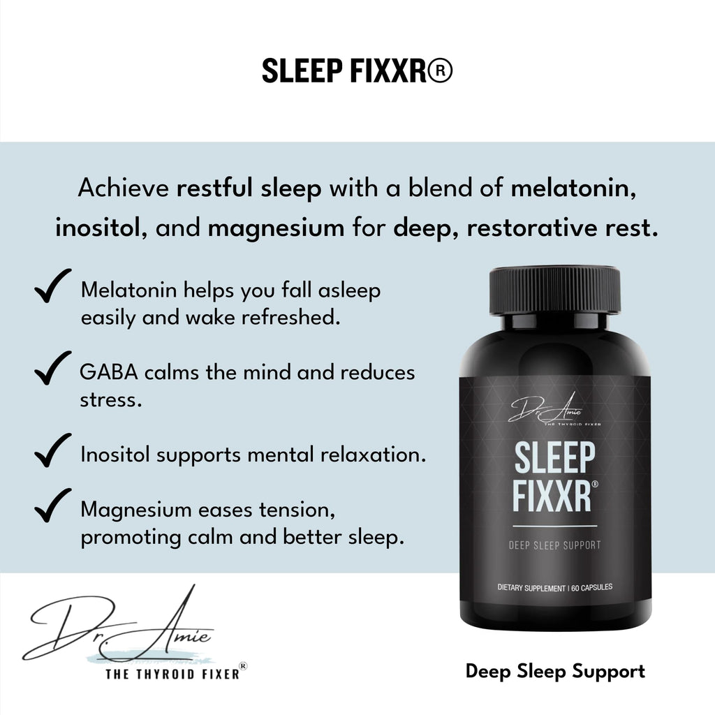 Fixxr Sleep Support by Dr. Amie | with Melatonin, Inositol, and Magnesium | 30 Day Supply, 60 Capsules - TrustMedUSA