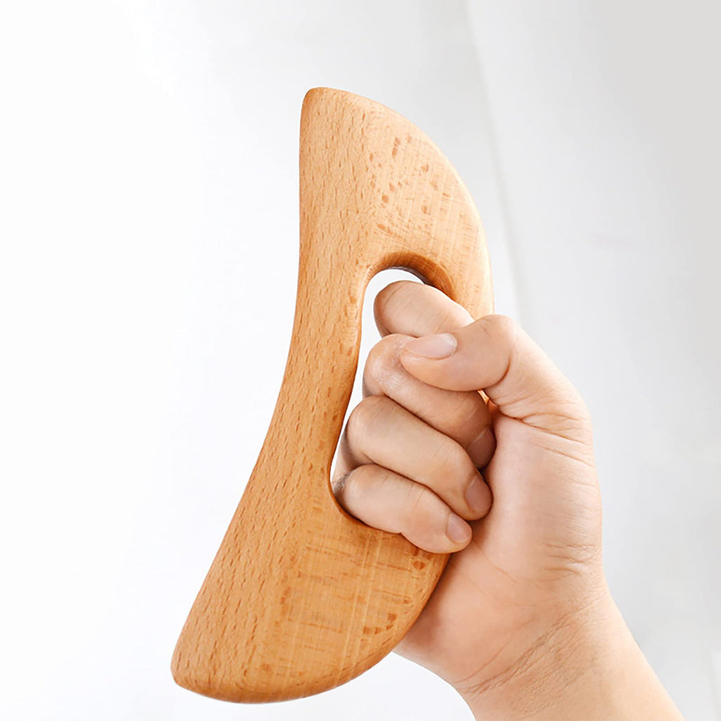 FKYzixeh Lymphatic Drainage Massager, Wooden Gua Sha Tool for Body, Manual Massage Scraper for Anti Cellulite and Relieve Muscle Fatigue, Body Gua Sha Paddle (Style A) - Maple Wellness Supplements