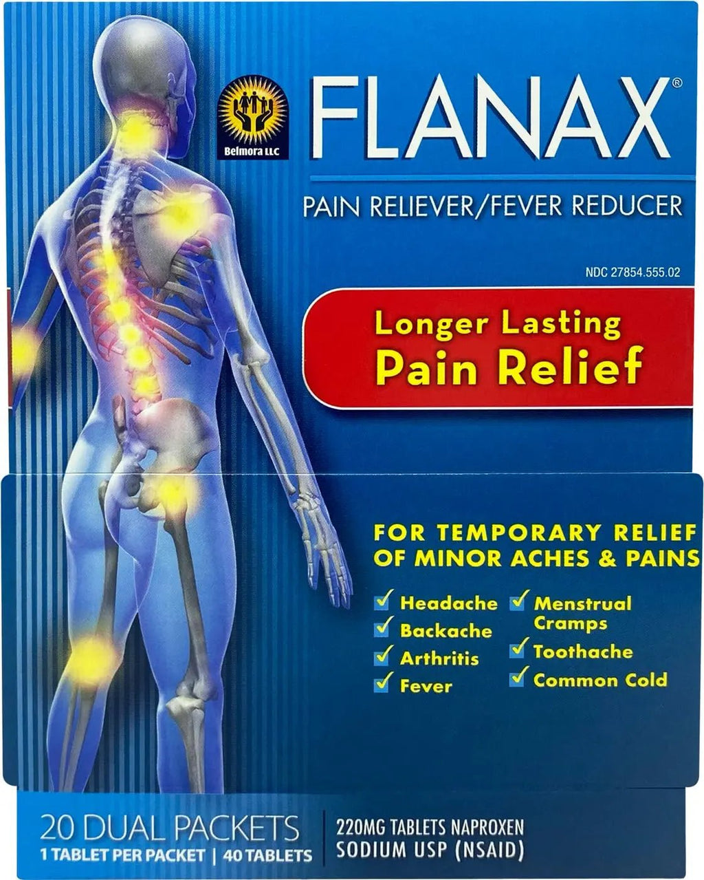Flanax Pain Reliever Tablets 2ct Retail Dispenser - TrustMedUSA