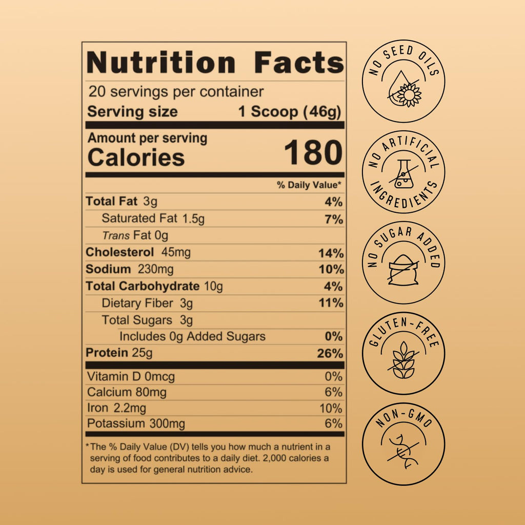 FlavCity Grass Fed Whey Chocolate Protein Powder - Chocolate Peanut Butter - 25g Protein & 10g Collagen - Made with Organic Cocoa & Coconut Milk - Gluten Free & No Added Sugars (20 Servings) - Maple Wellness Supplements
