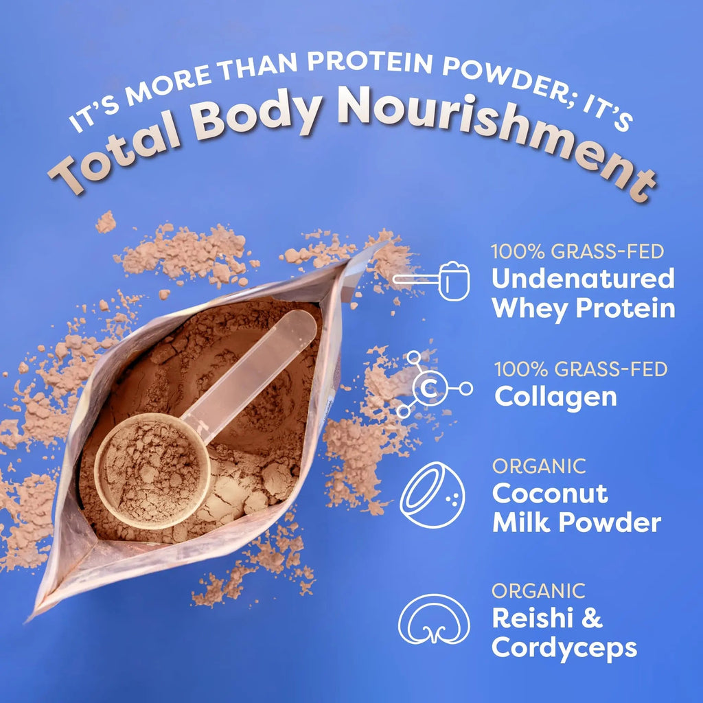 FlavCity Protein Powder Smoothie, Butter Coffee - 100% Grass-Fed Whey Protein Powder - TrustMedUSA