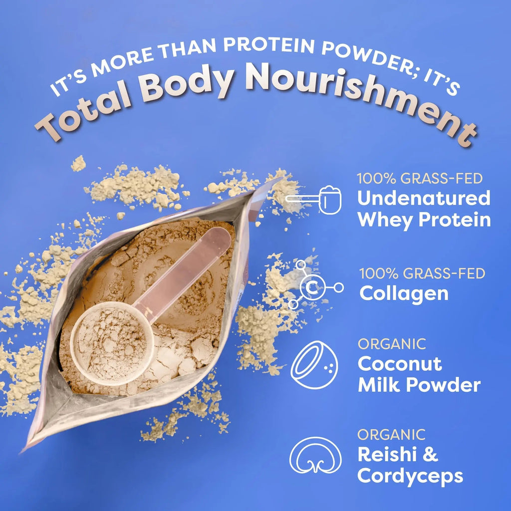 FlavCity Protein Powder Smoothie, Vanilla - 100% Grass-Fed Whey Protein - TrustMedUSA