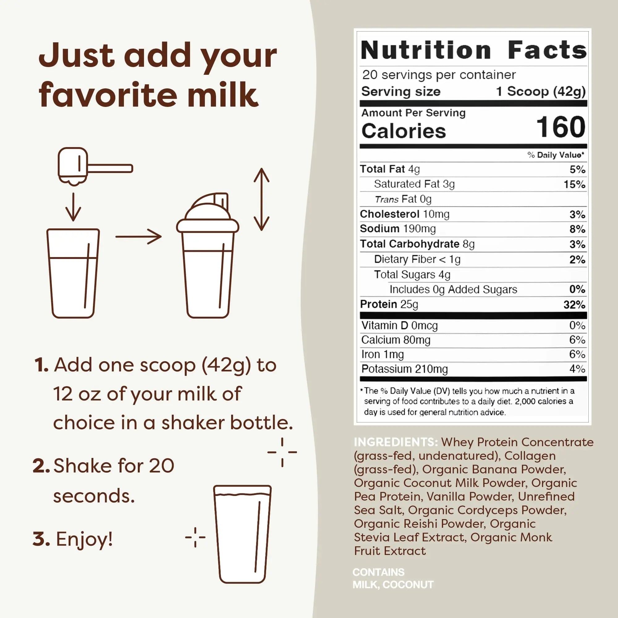 FlavCity Protein Powder Smoothie, Vanilla - 100% Grass-Fed Whey Protein - TrustMedUSA