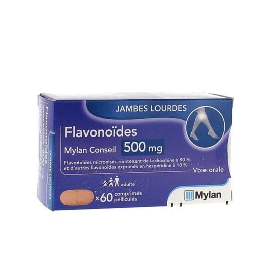 Flavonoide 500mg - MYLAN 60 Tabs - chronic venous disease, heaviness - TrustMedUSA