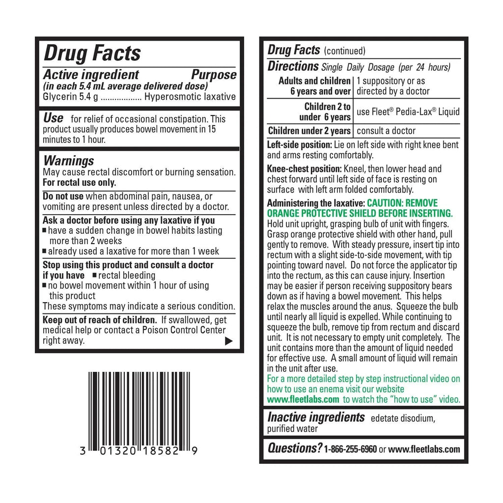 Fleet Liquid Glycerin Suppositories 4 Each - TrustMedUSA