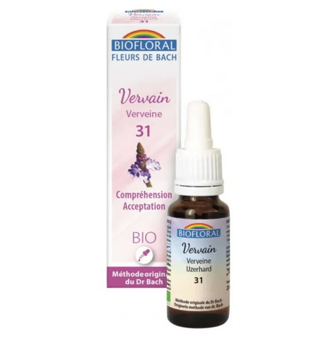 Fleur de Bach BIO Vervain (Verveine) Flacon 20 ml BIOFLORAL - TrustMedUSA