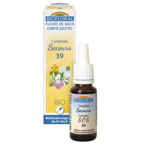 Fleur de Bach Complexe Secours 39 Compte-gouttes 20ml BIOFLORAL - TrustMedUSA