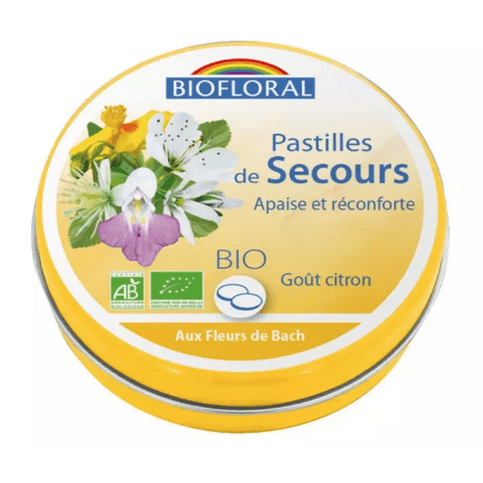 Fleur de Bach SANS ALCOOL Pastilles de secours BIO Boite 50 g BIOFLORAL - TrustMedUSA