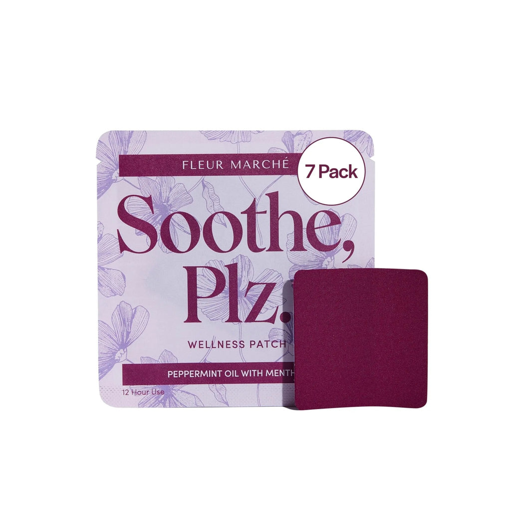 Fleur Marche Soothe, Plz. Botanical Patch - Muscle Recovery Patch with Peppermint Oil & Menthol - Post Night Out, Post Workout, or Daily Relief - Highly Bioavailable - 7 Patches - TrustMedUSA