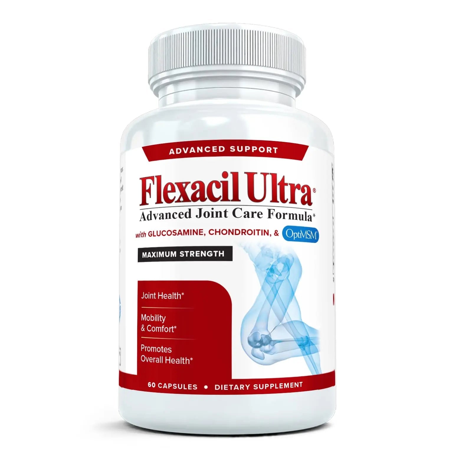 Flexacil Ultra (3 Bottles) Maximum Strength Joint Health & Support Supplement | Glucosami - TrustMedUSA