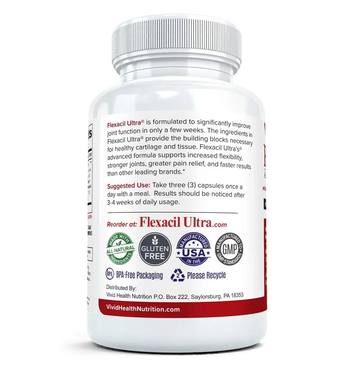 Flexacil Ultra Joint Health & Support Supplement with Glucosamine, Chondroitin - TrustMedUSA