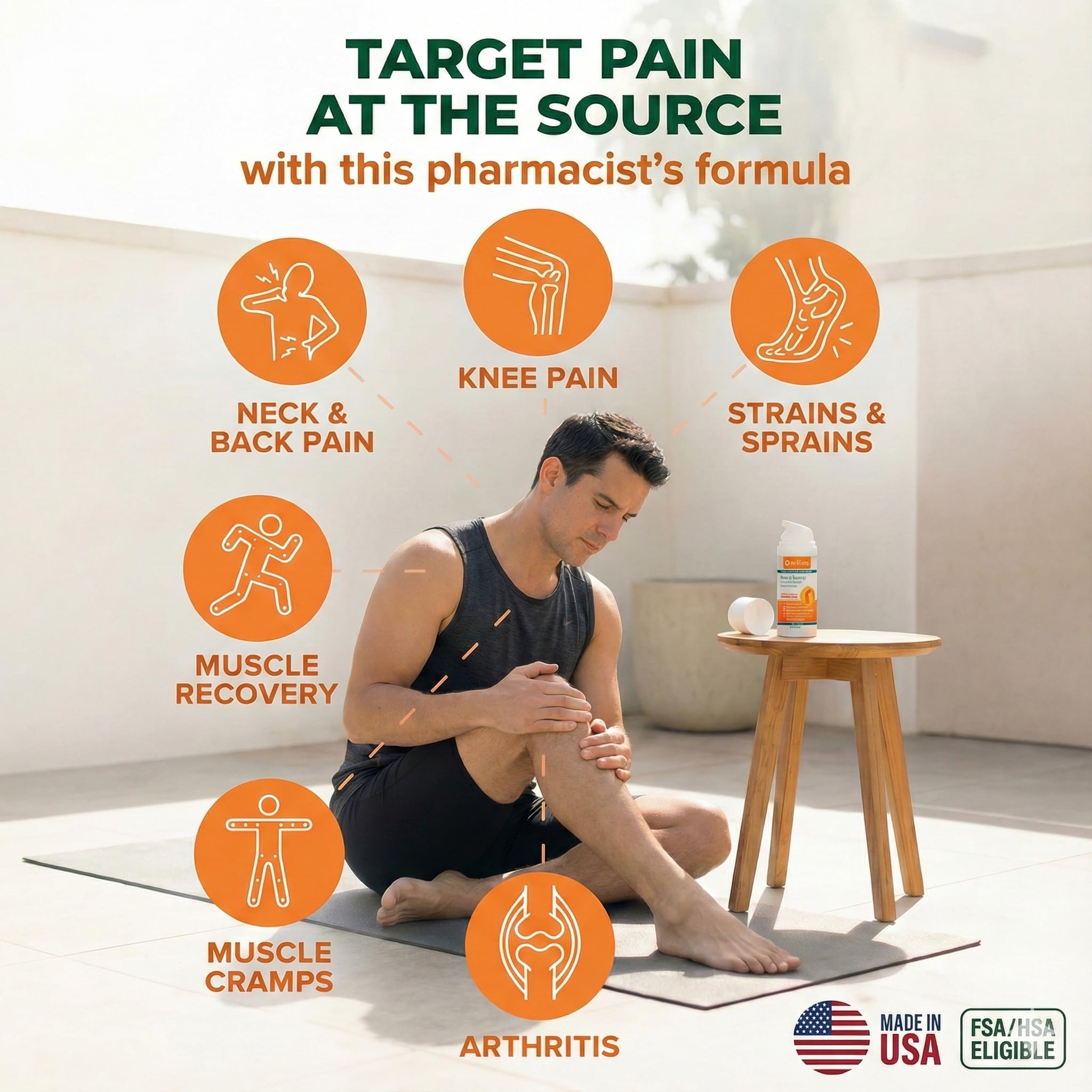 FLEXIGEN, Frankincense Pain Relief Cream Lotion– 3.2 oz Spray Pump – Natural Rub for Arthritis, Menthol Therapy Joint & Muscle Pain – Cooling Formula, Pleasant Scent – Topical OTC - TrustMedUSA