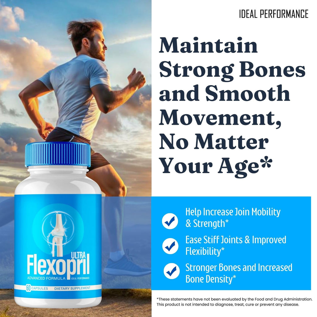 Flexopril Ultra Joint Support Capsules, Official Flexopril Supplement Pills, All-Natural Formula to Fortify Bones and Bolster Flexibility - Maximum Strength, FlexoprilUltra Pills Reviews (2 Pack) - TrustMedUSA