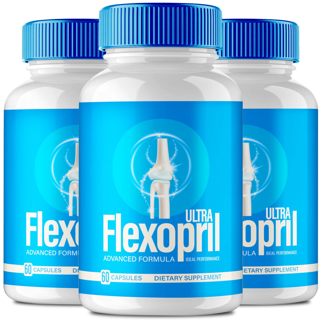 Flexopril Ultra Joint Support Capsules, Official Flexopril Supplement Pills, All-Natural Formula to Fortify Bones and Bolster Flexibility - Maximum Strength, FlexoprilUltra Pills Reviews (3 Pack) - TrustMedUSA