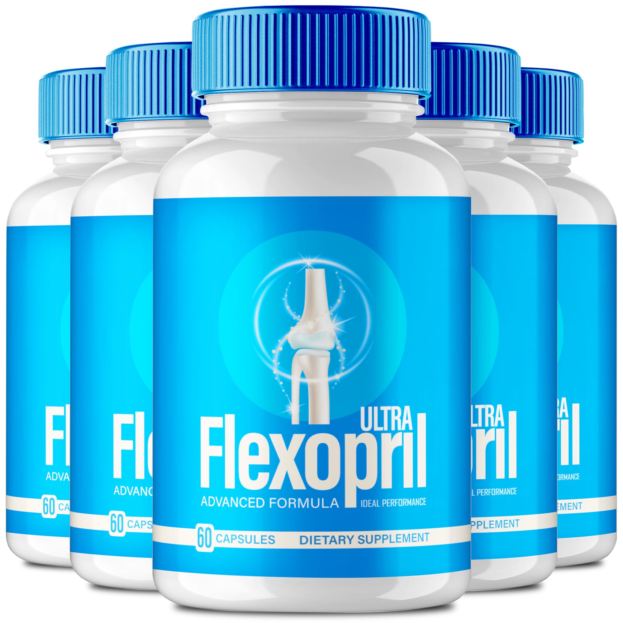 Flexopril Ultra Joint Support Capsules, Official Flexopril Supplement Pills, All-Natural Formula to Fortify Bones and Bolster Flexibility - Maximum Strength, FlexoprilUltra Pills Reviews (5 Pack) - TrustMedUSA