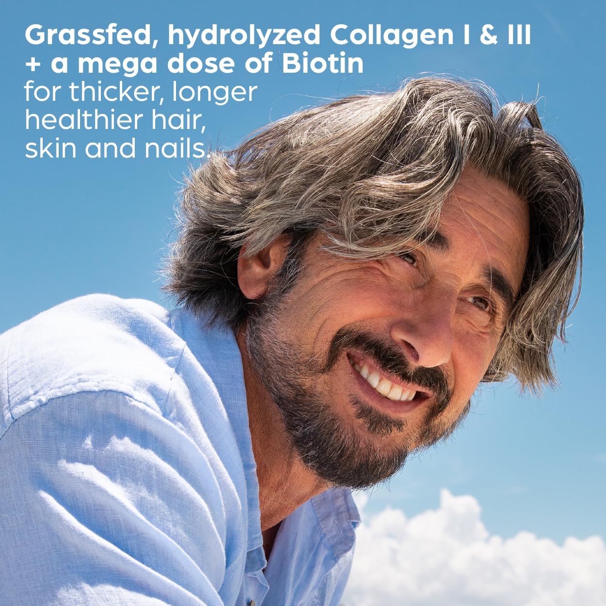 Flip My Life Collagen Peptides + Biotin, Hyaluronic Acid & Vitamin C - For Hair, Skin, Nails - Gut Health/Joint Support - Ageless Beauty Blend Supplement Powder for Men/Women - 9g Protein—26 Servings - TrustMedUSA