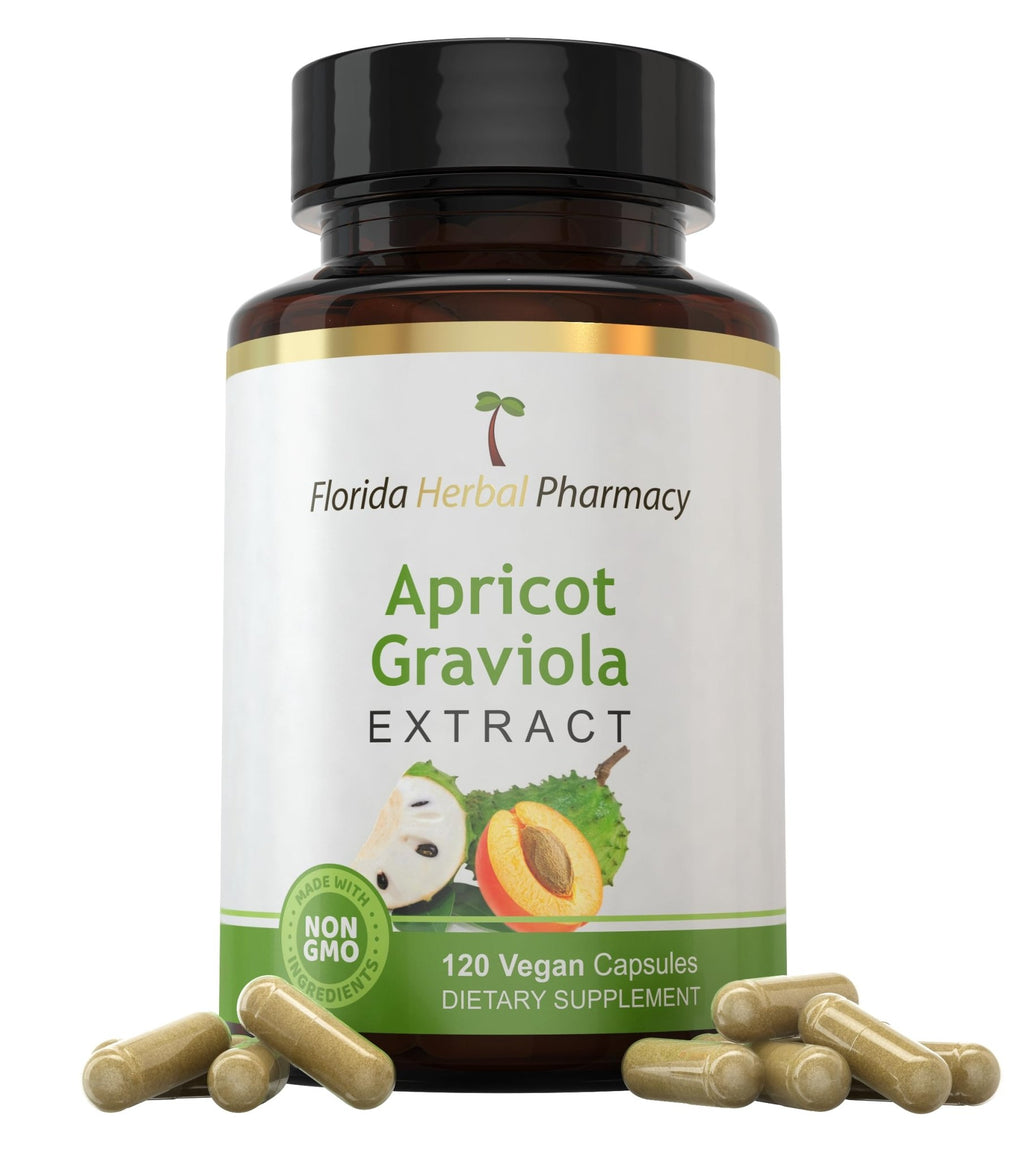 Florida Herbal Pharmacy, Apricot-Graviola Supplement Capsules 10:1 (120 Capsules), 1000 mg Serving (Pack of 1) - TrustMedUSA