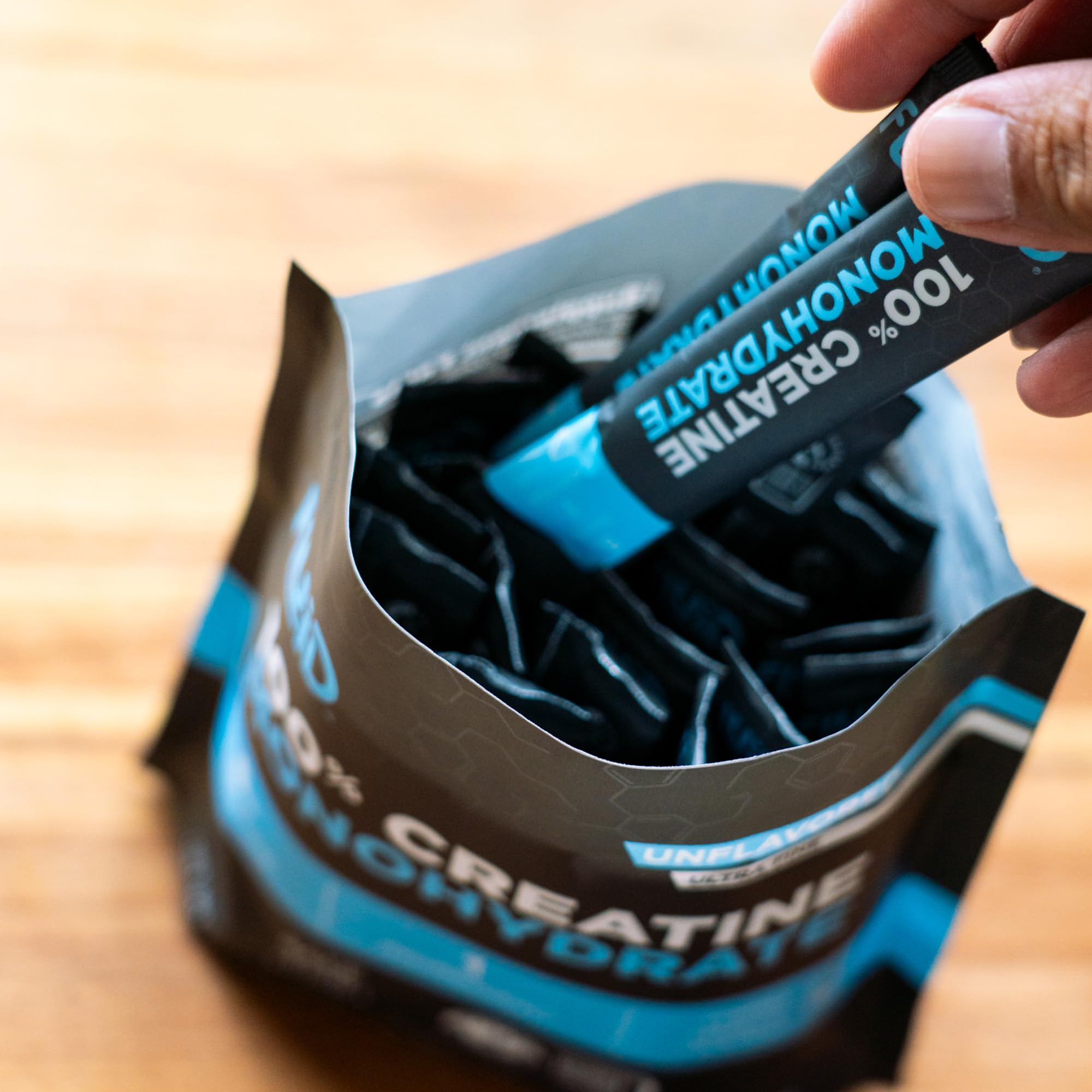 Fluid Creatine - Informed Sport Certified | Ultra-Fine Micronized 100% Creatine Monohydrate Powder | Unflavored | 5g Travel Stick Packs | 30 Servings - Maple Wellness Supplements