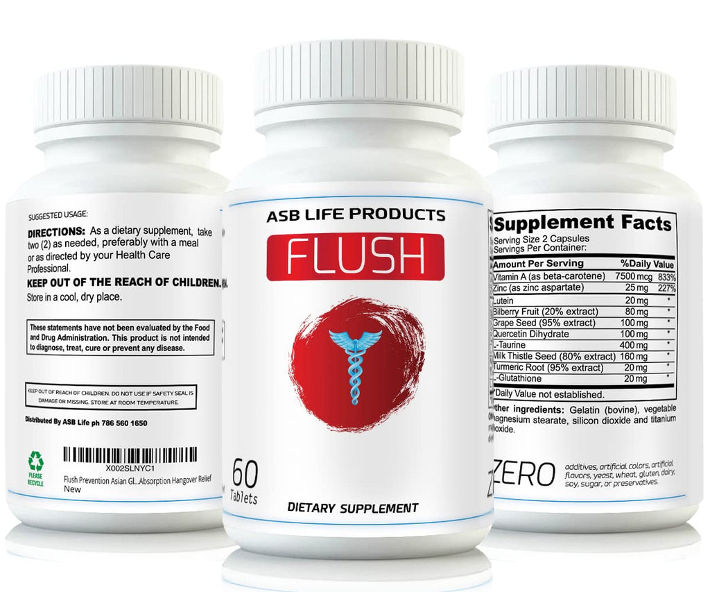 Flush Prevention Red Face Supplements Clinically formulated Fast Absorption - TrustMedUSA