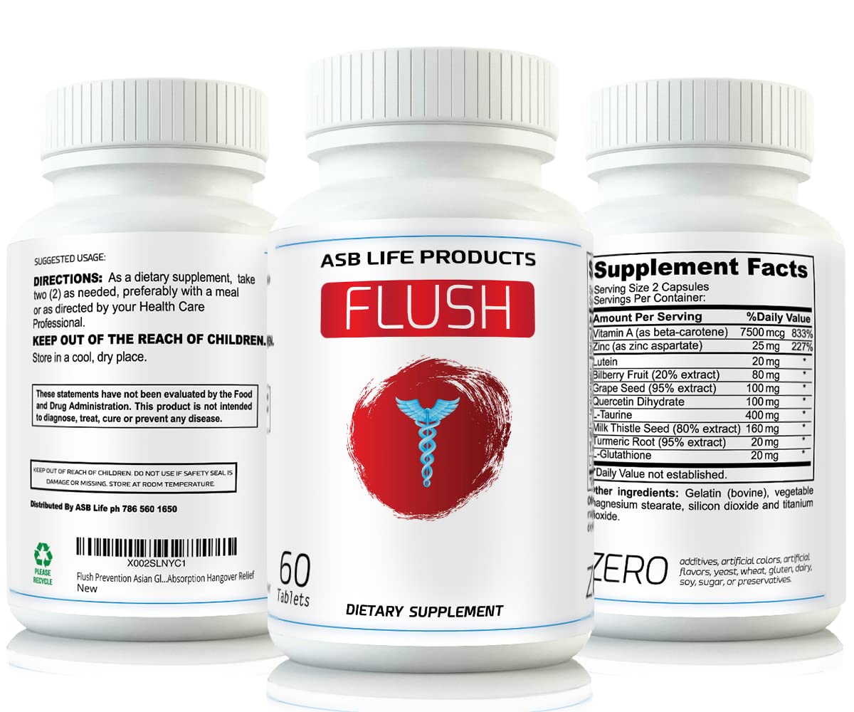 Flush Prevention Red Face Supplements Clinically formulated Fast Absorption - TrustMedUSA