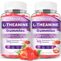 Flyrocer 2 Pack L-Theanine Gummies, L Theanine Supplement for Adults & Kids, L'Theanine with Ashwagandha, Magnesium, 5HTP & GABA - Support Calm, Relax, zzZ, Focus, Vegan Strawberry Flavor, 120 Count - TrustMedUSA