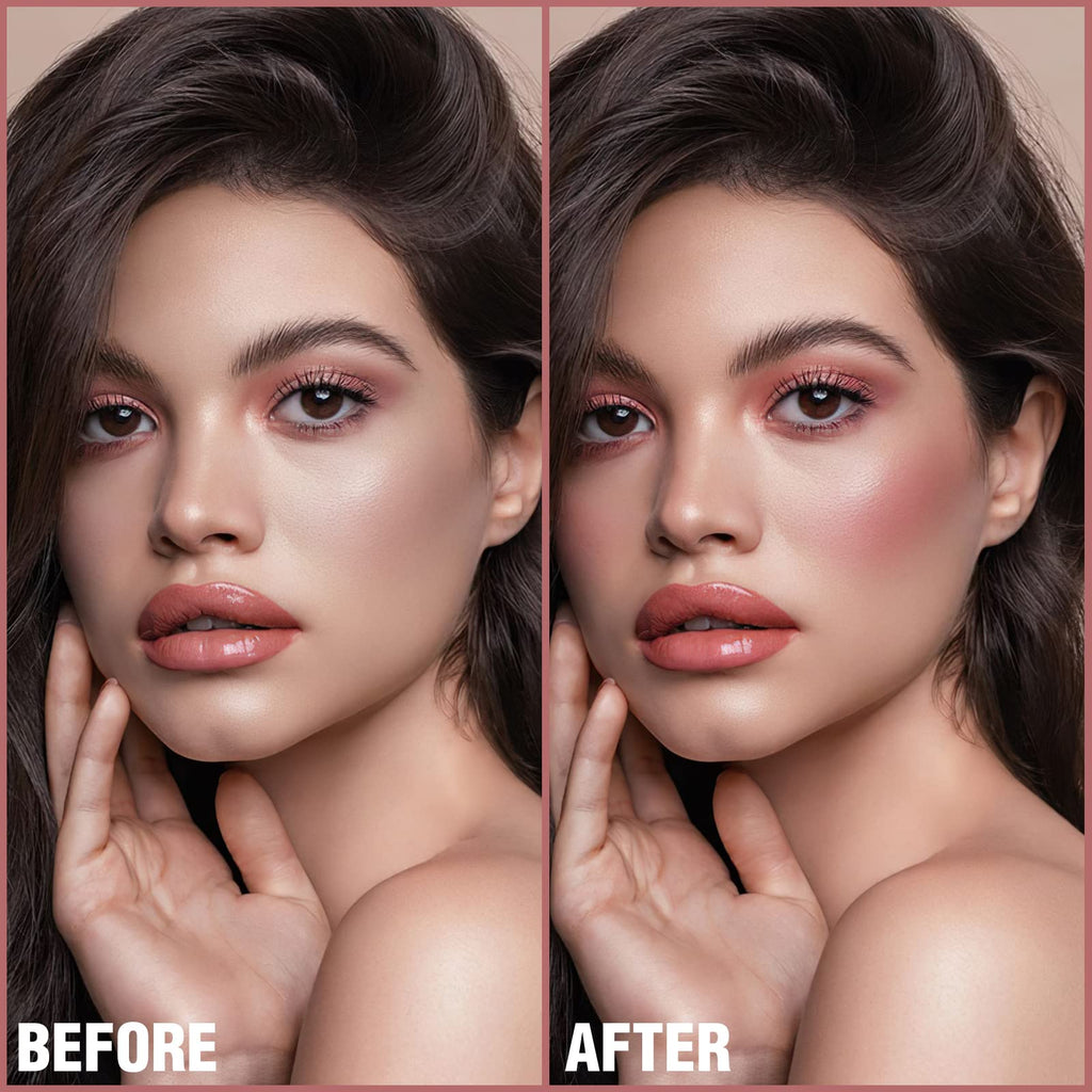 FOCALLURE Cream Blush Makeup,Buildable Blush Stick for Cheeks,Matte and Dewy Finish,Long Wearing,Easy Application,Lightweight Multi Stick,ROSE FLUSH - TrustMedUSA