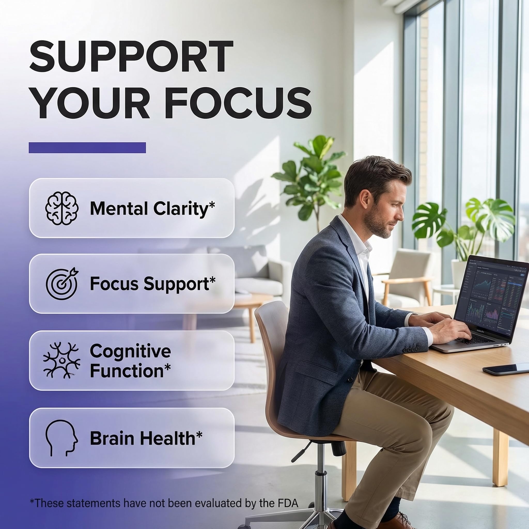 Focus Flow L-Tyrosine Vitamin B C D L-Theanine Ashwagandha Ginkgo Biloba Vitamin B12 Thiamine Black Pepper N-Acetylcysteine Mucuna Pruriens 90 Count Capsules by Clean Nutra - TrustMedUSA