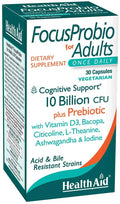 FocusProbio for Adults – 10 Billion CFU Probiotic with Prebiotic, Bacopa, Citicoline, L‑Theanine, Ashwagandha & Vitamin D₃ | Supports Focus, Mood & Gut-Brain Balance – Vegetarian, Once Daily - TrustMedUSA
