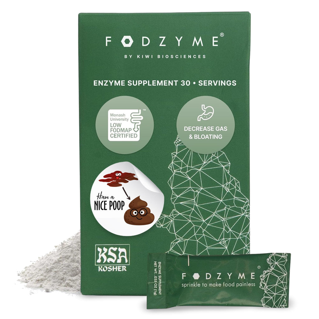 FODZYME® On-The-Go Digestive Enzymes for Gut Health, Relief for Bloating, Gas, Constipation, Diarrhea, - TrustMedUSA
