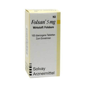 Folsan 5 mg tablets, 100 pcs - for folic acid deficiency - TrustMedUSA