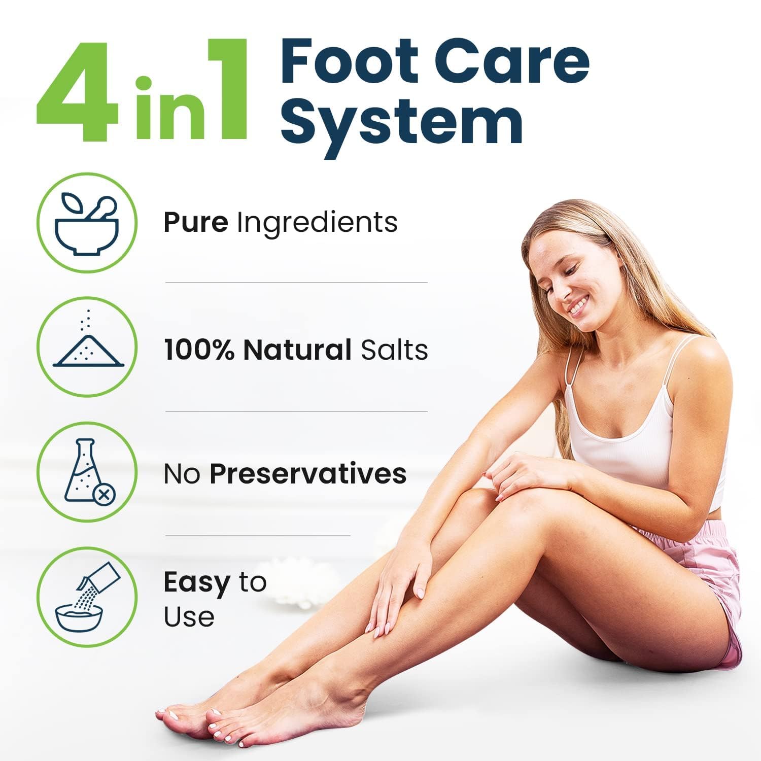 FOOT CURE Exfoliator & Callus Remover Pedicure Set – Care Kit Includes File for Dead Skin, Tea Tree Oil Soak Salts, Urea Cream 40 Percent Removal Gel Made in USA, 4 Piece - Maple Wellness Supplements