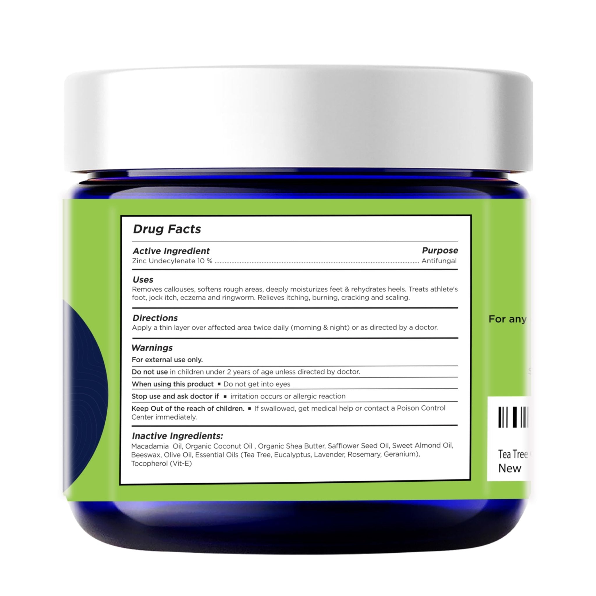FOOT CURE Tea Tree Oil Balm – Moisturizer for Dry Cracked Feet – Instantly Hydrates & Soothes Irritated Skin & Athlete's Foot – Best Foot Care for Women and Men (Pack of 2) - Maple Wellness Supplements