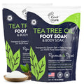 FOOT CURE Tea Tree Oil Foot Soak with Epsom Salt - Best Toenail Fungus Treatment, Athletes Foot & Softens Calluses - Soothes Sore & Tired Feet, Fungal Toe, Foot Odor Scent, Spa Pedicure (Pack of 2) - Maple Wellness Supplements