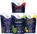 Foot Soak with Epsom Salts- Variety Pack of 4- Tea Tree Oil, Muscle Relief, Calming - TrustMedUSA