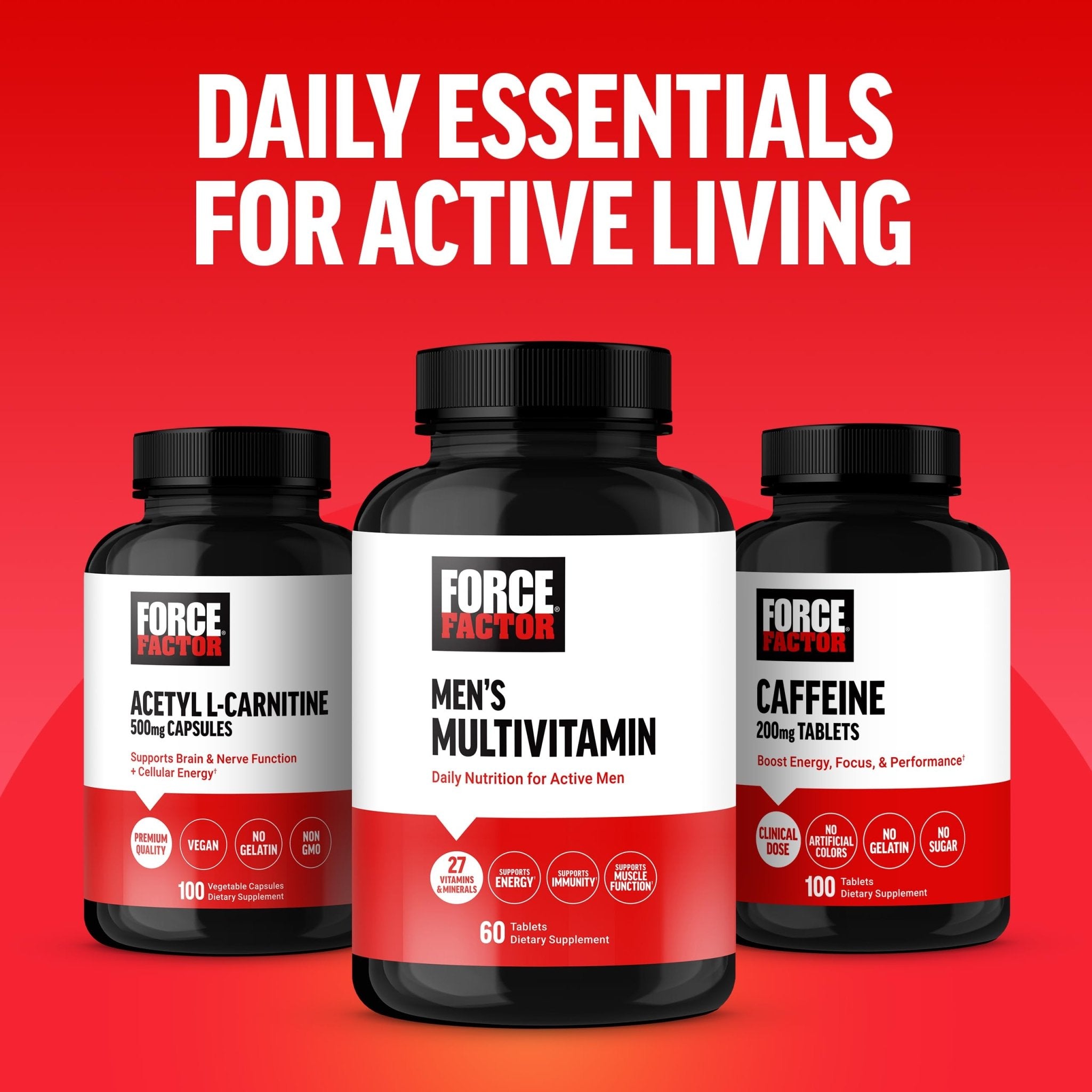 Force Factor Men’s Multivitamins, Multivitamin for Men Plus Amino Acids Supplement with 27 Vitamins and Minerals, and Phytonutrients to Support Energy, and Immunity, 60 Tablets - TrustMedUSA