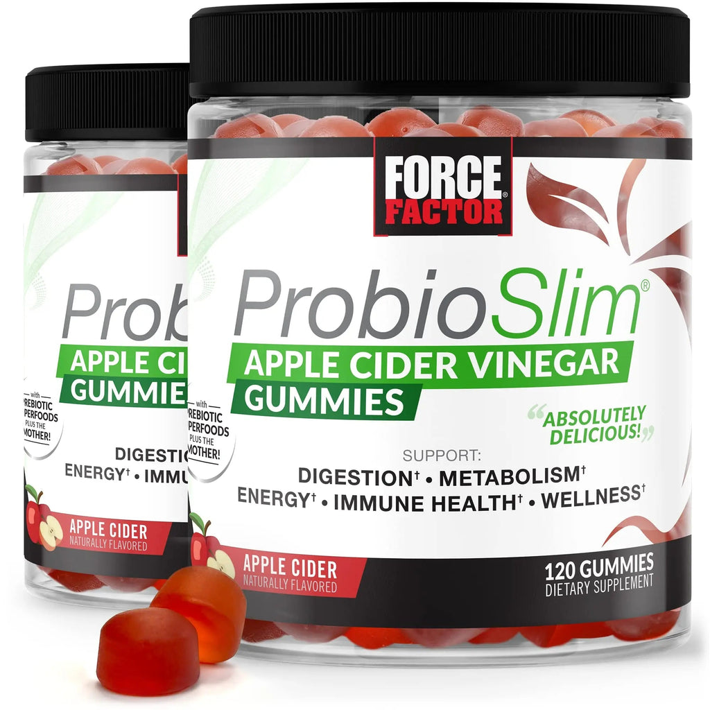 FORCE FACTOR ProbioSlim Apple Cider Vinegar Gummies Organic LactoSpore Prebiotics - TrustMedUSA