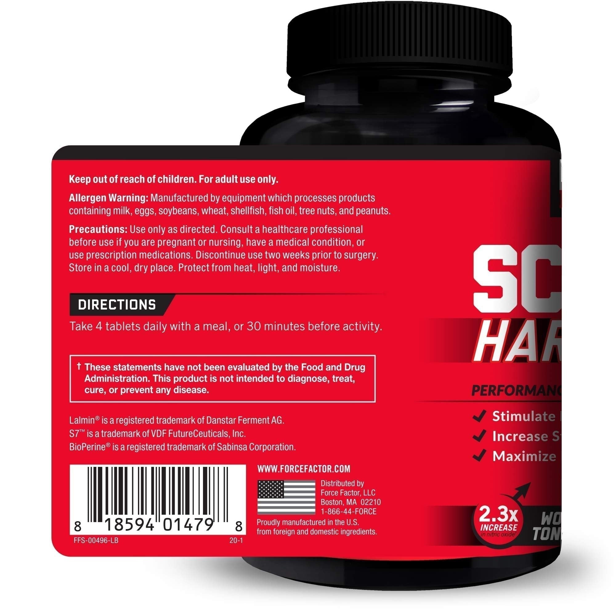 Force Factor Score! Hardcore Nitric Oxide Booster Supplement for Men with L-Citrulline - TrustMedUSA
