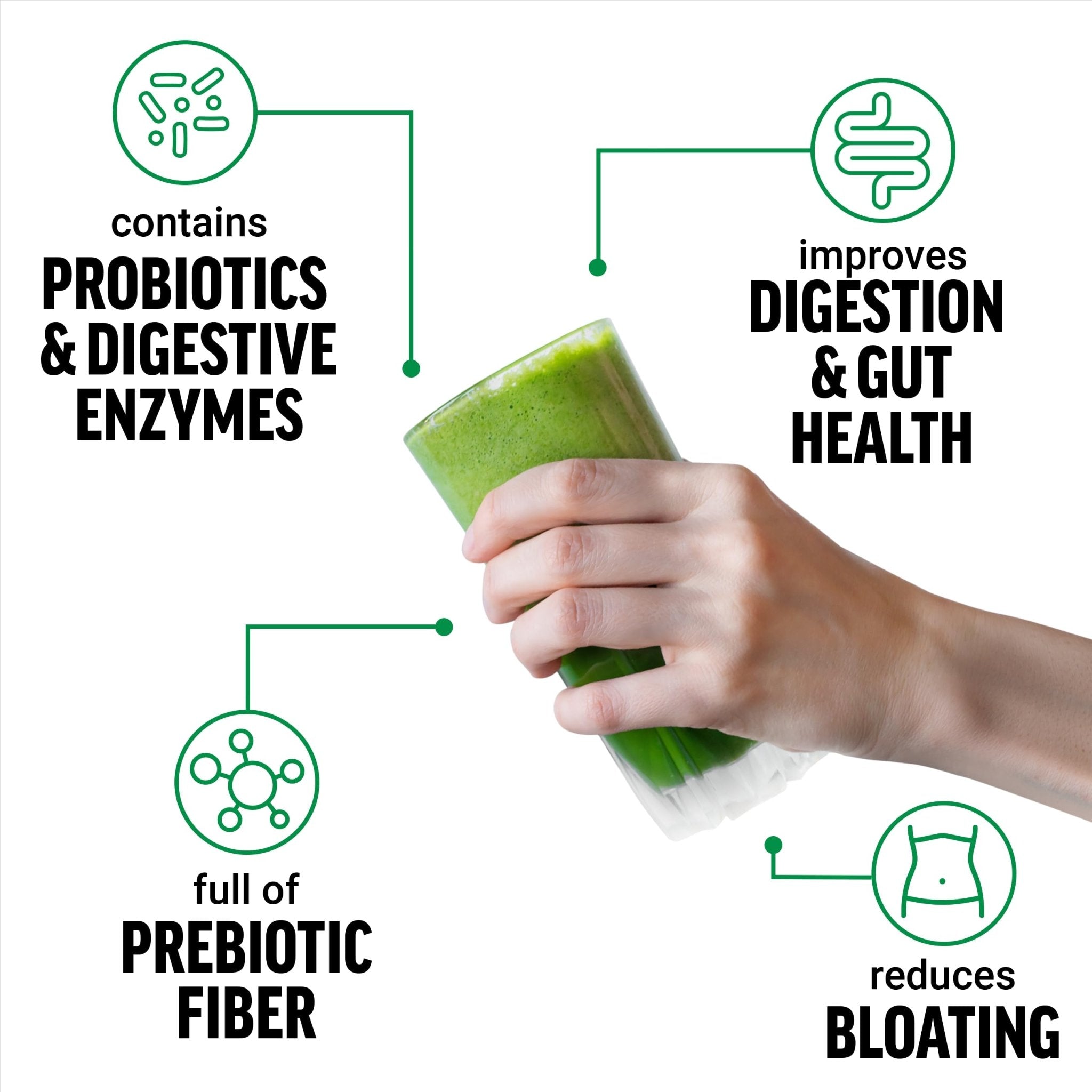 Force Factor Smarter Greens Superfoods Powder, 2-Pack, Supports Digestion and Bloating, Immunity, and Energy, Greens Powder with Probiotics, Digestive Enzymes, Antioxidants, and Fiber, 60 Servings - TrustMedUSA